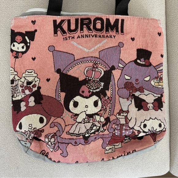 Other - RARE hello kitty, kuromi and friends tote woven double layered bags